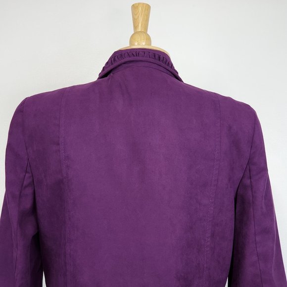 Alfred Dunner Purple City Smarts Brushed Feel Button Front Blazer NWT Size 10P - Picture 7 of 14